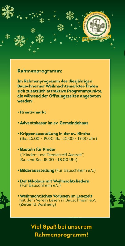 15. Weihnachtsmarkt der Vereine
