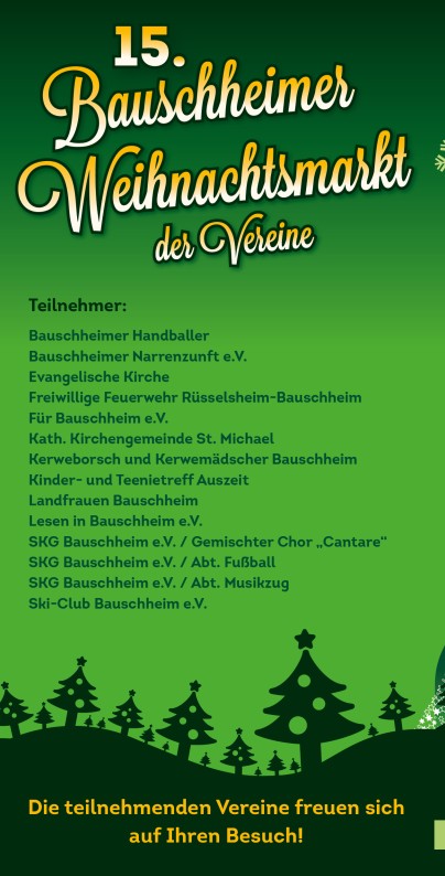 15. Weihnachtsmarkt der Vereine