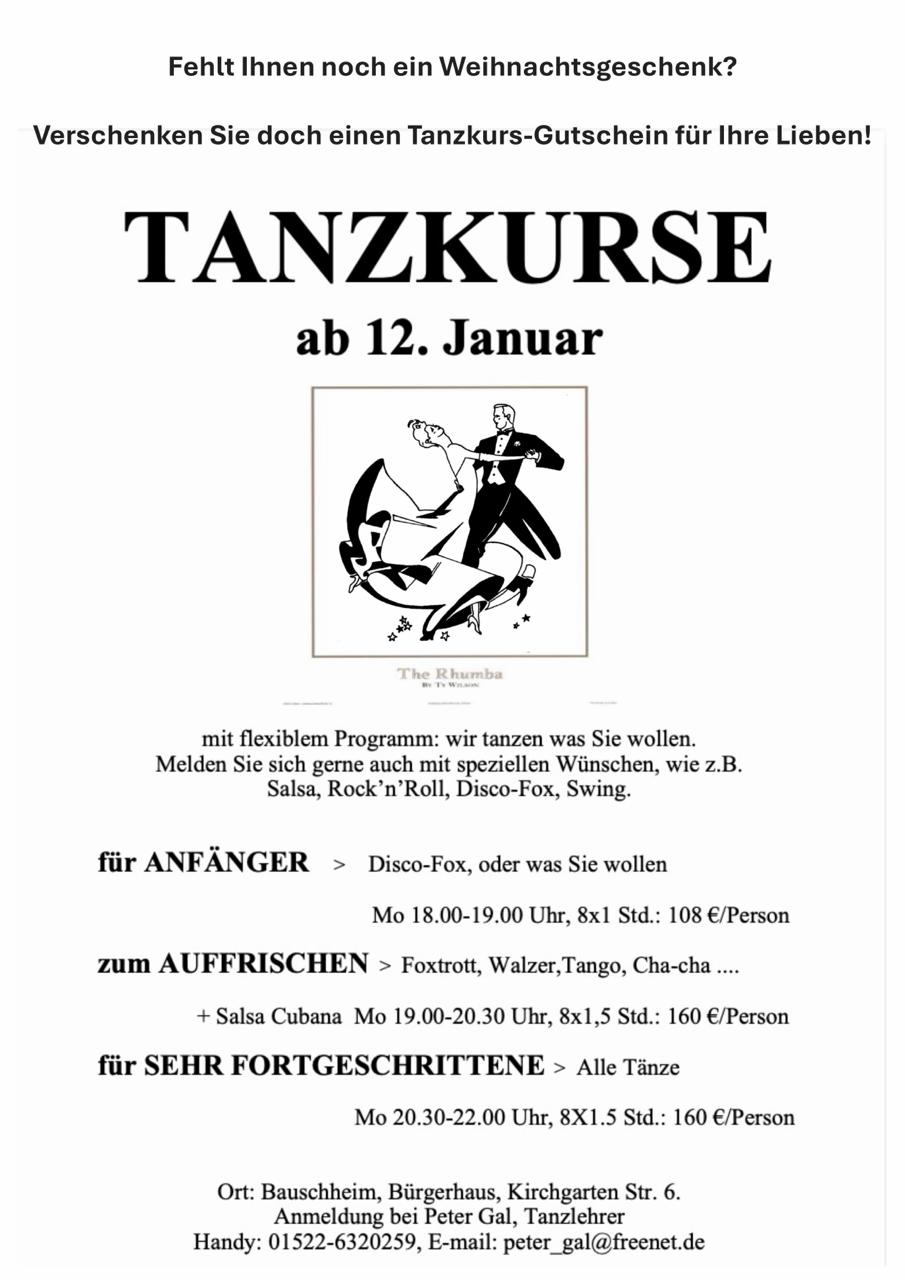 Tanzkurse 01 2026